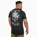 T-Shirt Lightning Skull - Schwarz